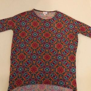 LuLaRoe Irma Tunic XXS Celtic Knot Vintage Unicorn